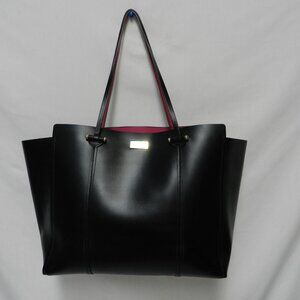 Kate Spade Arbour Hill Annelle Leather black pink Large Shoulder Bag Tote Purse